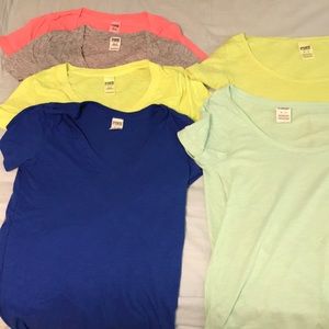 6 pack of VS PINK T-shirts